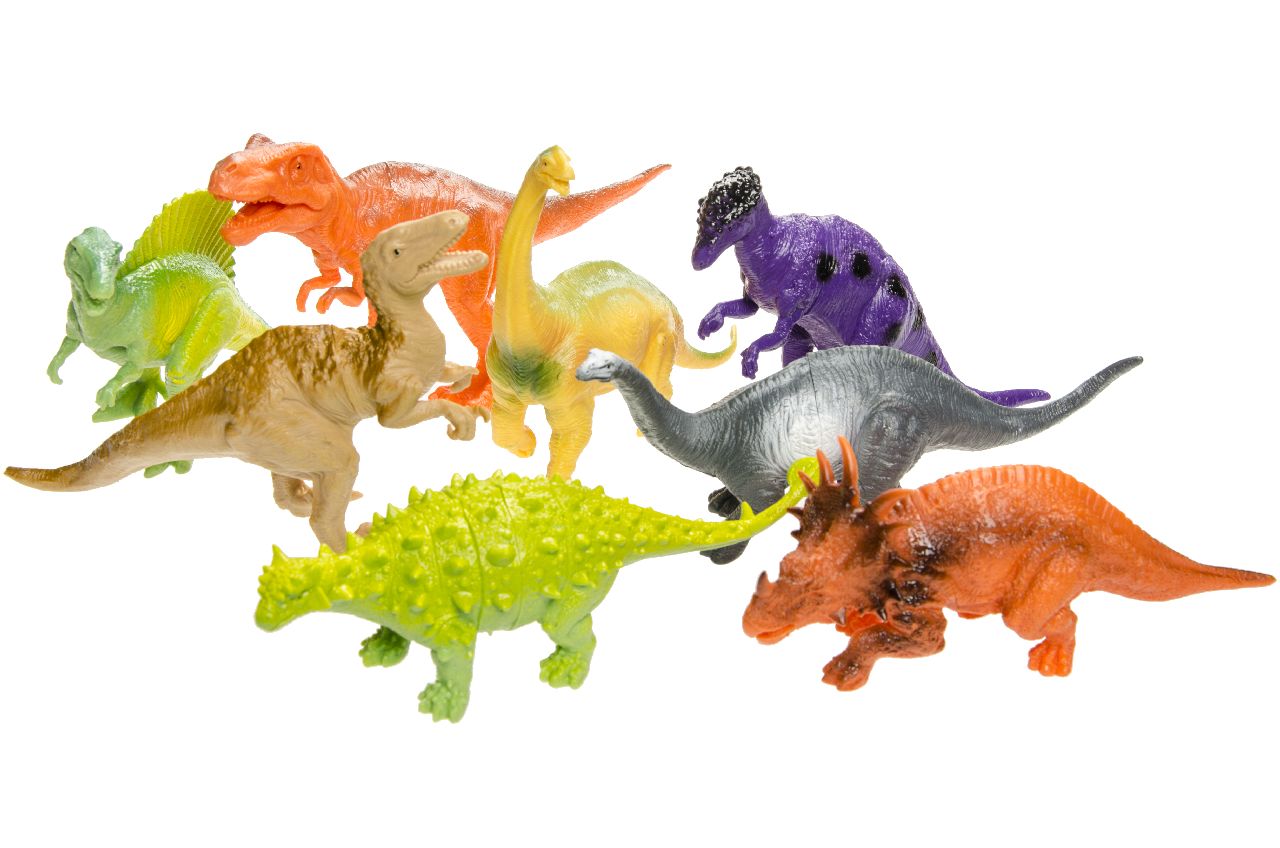 BAG WITH 8 DINOSAURS INSIDE